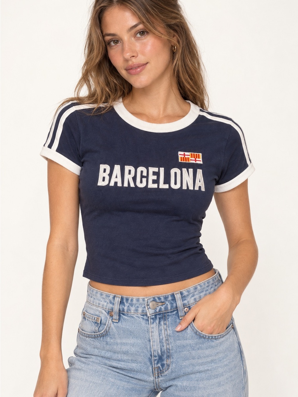 Edikted Barcelona Cropped Tee – Size Small